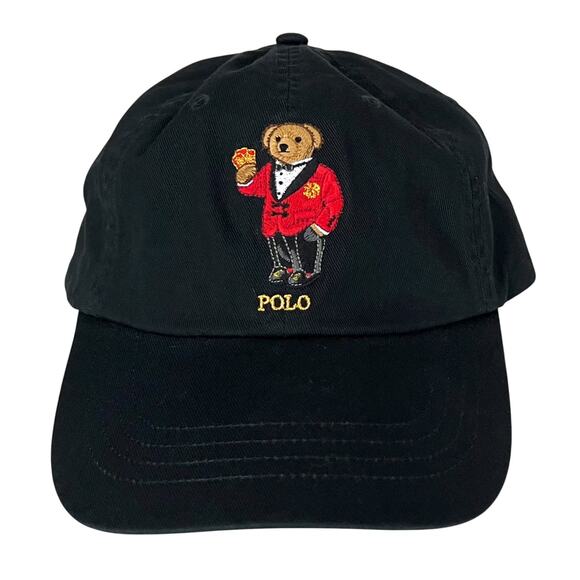 Vintage Polo Sport Hat Cap Strap Back Blue USA Flag One Size Cotton Dad - Picture 1 of 10